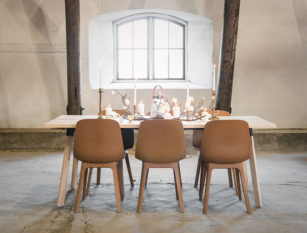 Nordic Stretch Tents - Scandinavian Plank Table & Fold It Chair